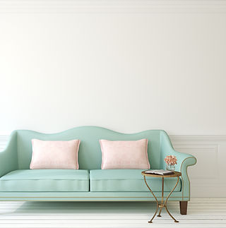 Aqua sofa with white backround