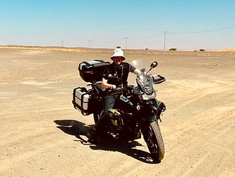 Motorbike in the desert