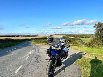Vosges Mountains with motorcycle