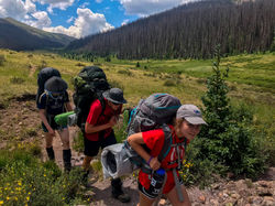 HigherGround backpacking. Texas teens go to Colorado.