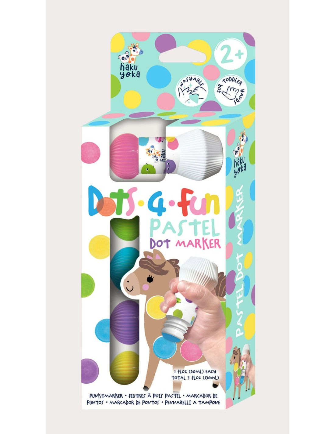 HAKU YOKA - Dots 4 fun Markers Pastel Colours