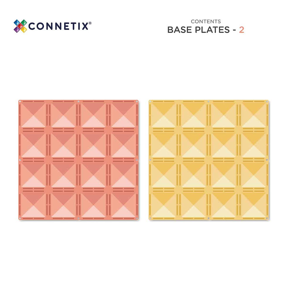 Thumbnail: CONNETIX - Pastel Lemon & Peach Base Plate 2 pc