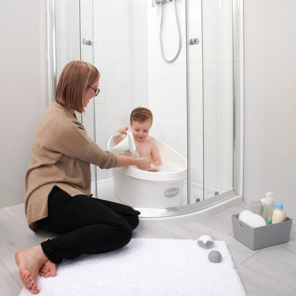 Thumbnail: Shnuggle Toddler Bath Tub (White/Grey)