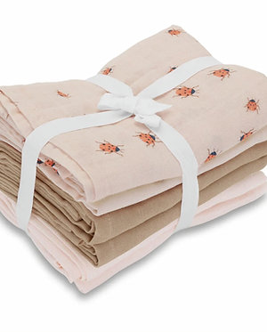 VANILLA COPENHAGEN - Muslins 6 pack - Ladybug