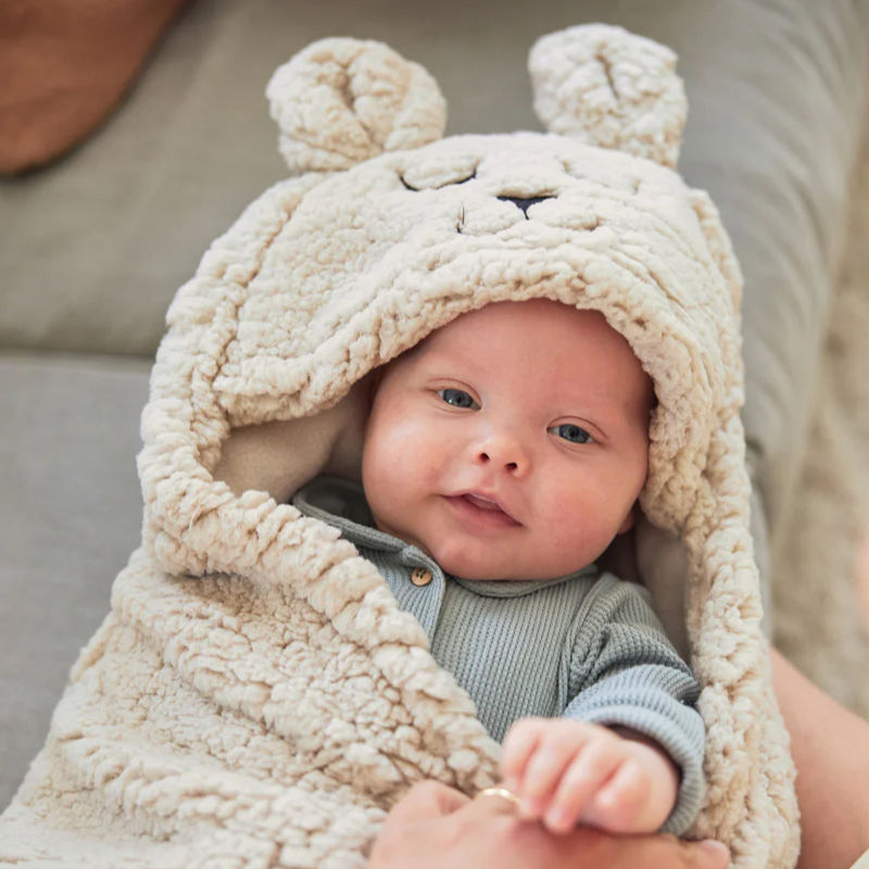 Thumbnail: JOLLEIN - Wrap Blanket - Bunny Nougat