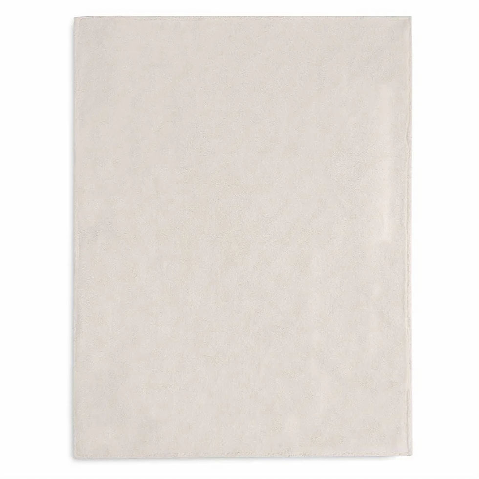 Thumbnail: JOLLEIN - Blanket Cradle 75x100cm Check Knit - Oatmeal/Teddy Fleece