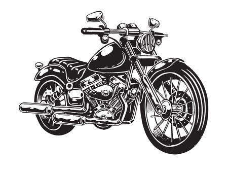 Illustration of a shiny black motorcycle. Image Courtesy: <a href='https://www.freepik.com/vectors/logo'>Logo vector created by macrovector - www.freepik.com</a>