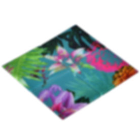 Carlotta Teal Glass Coaster Set (set of 4)