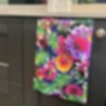 Giardino Botanica Navy Blue & Pink | Colourful Floral UK Tea Towel