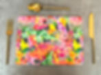 Kaleidoscope Brights- Orange | heat resistant, durable, dining table placemats