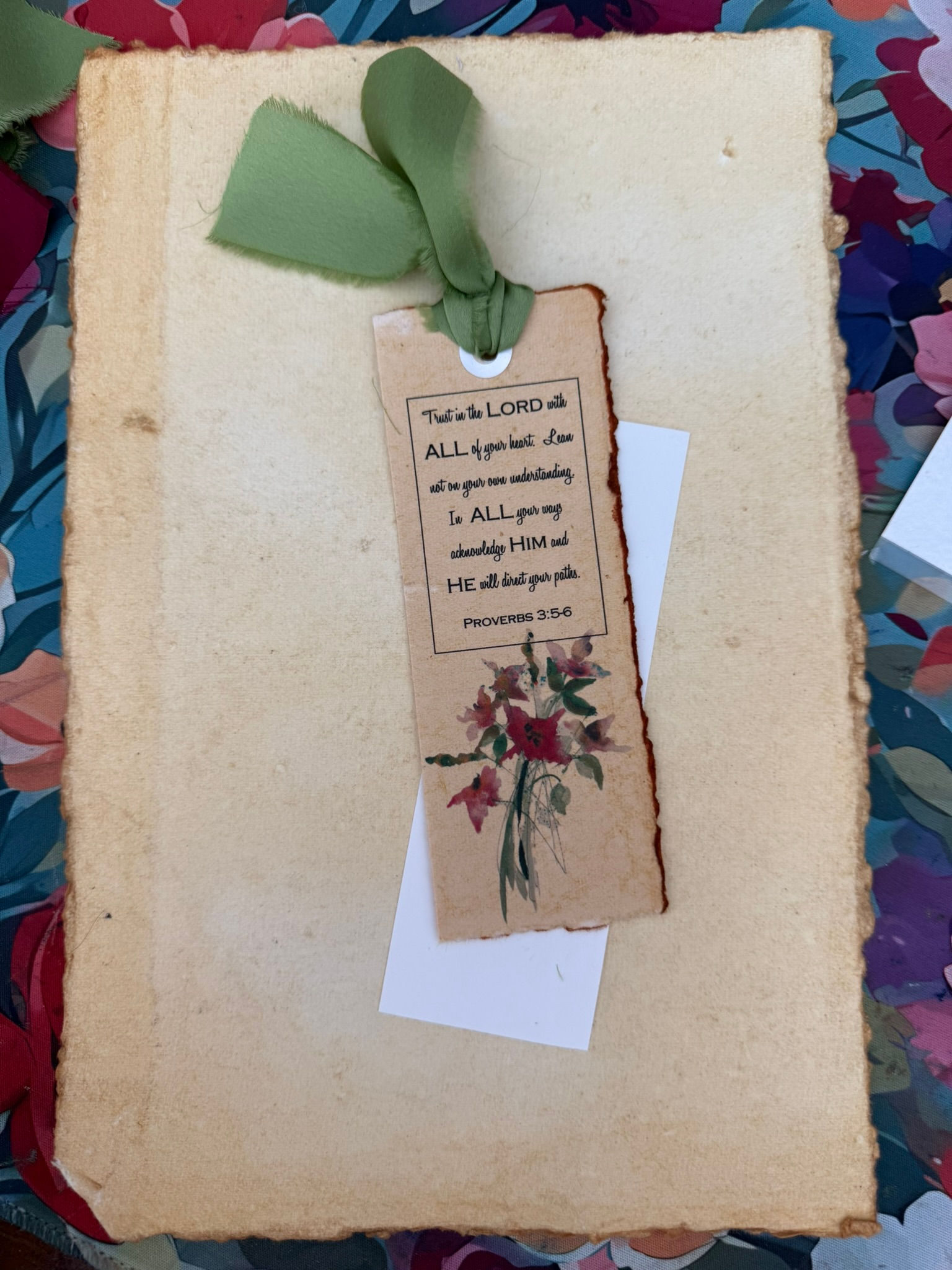 Trust in the Lord Handmade Paper Bookmark
