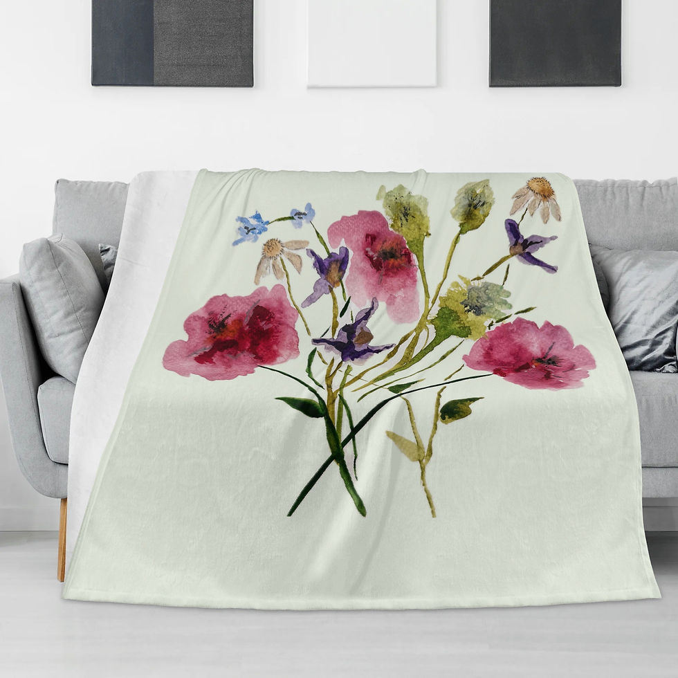 Thumbnail: Floral Fleece Blanket