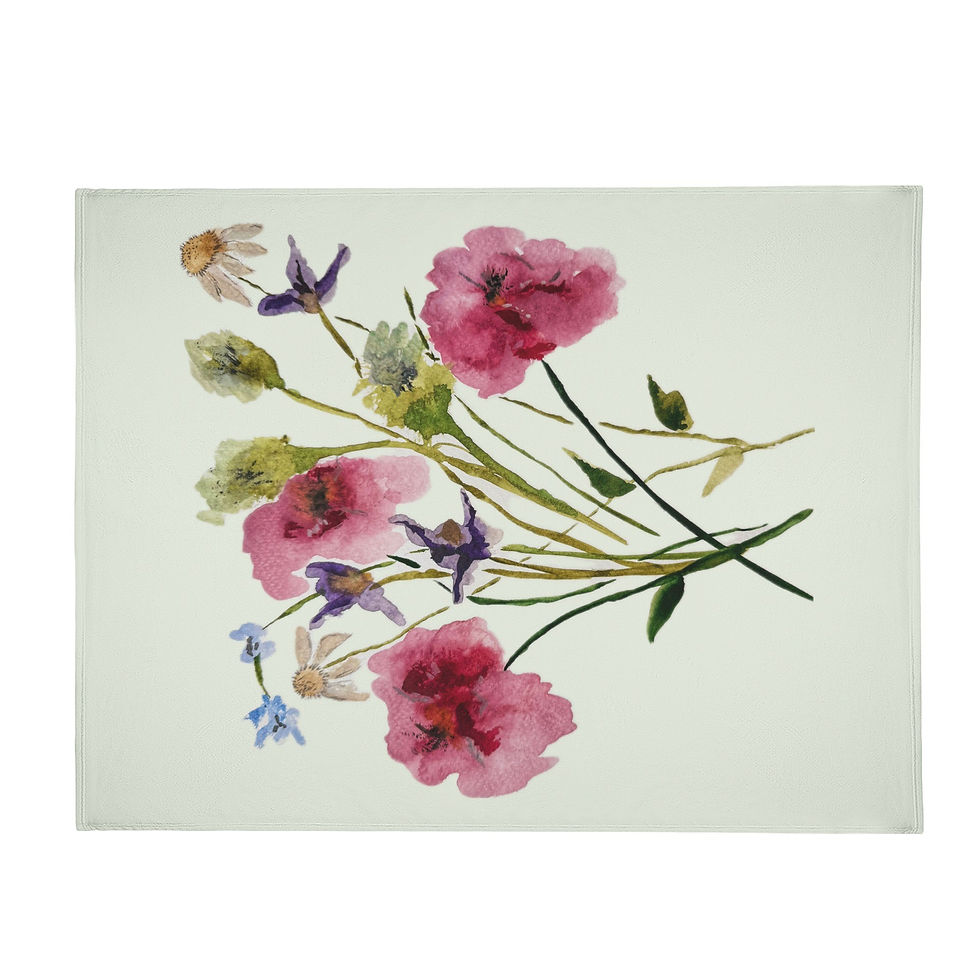 Thumbnail: Floral Fleece Blanket