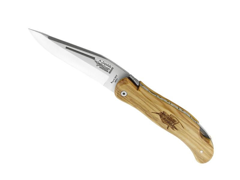 LAGUIOLE CHASSE G.DAVID PLEIN MANCHE OLIVIER 12CM BECASSE