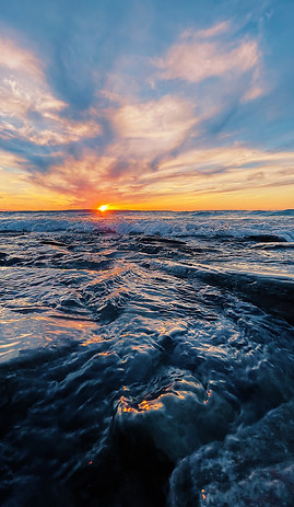 sunset at the cottage