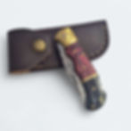 Thumbnail: Handcrafted Damascus Steel Folding Pocket Knife