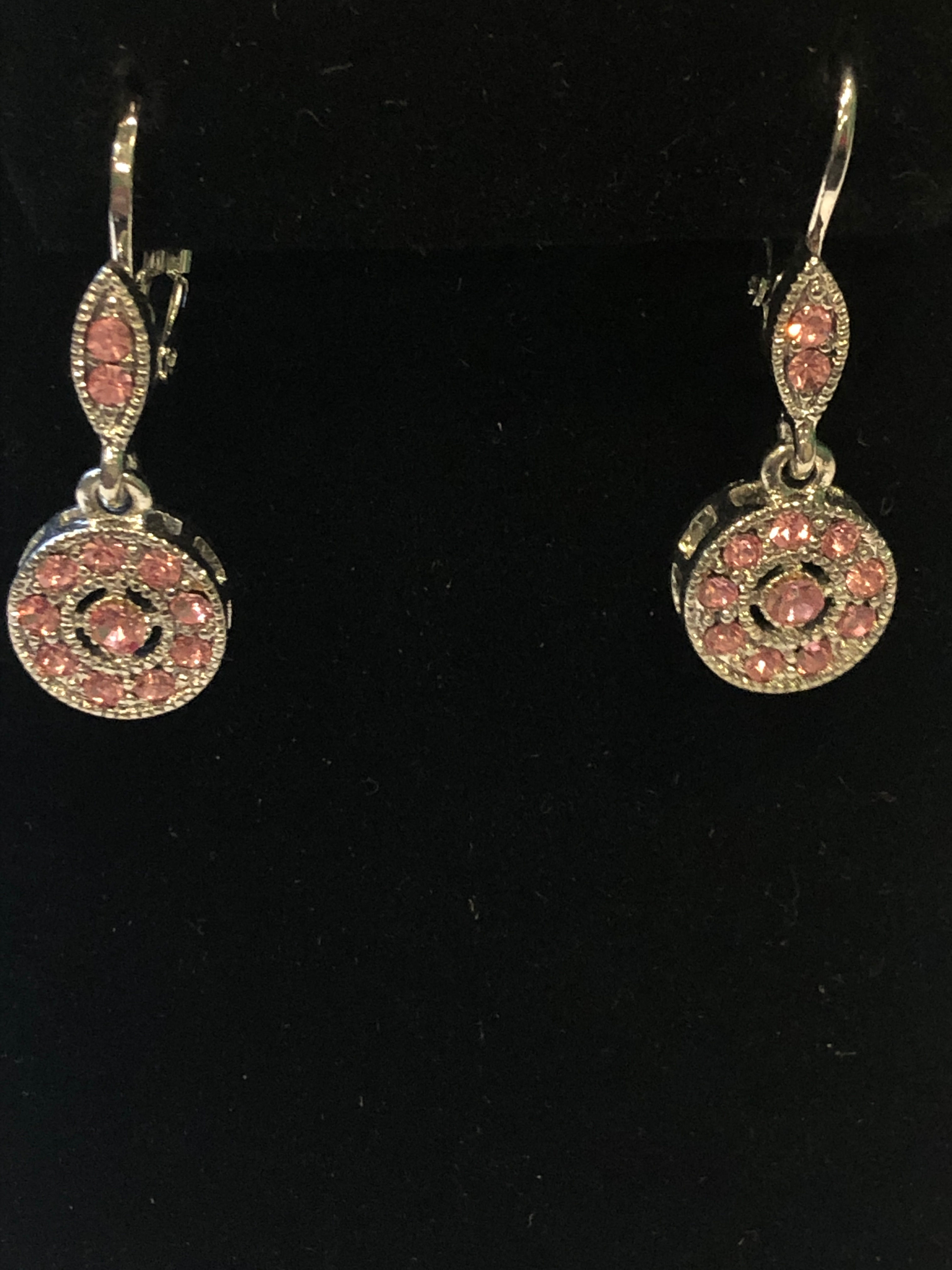 Designer look Austrian crystal lever back earring