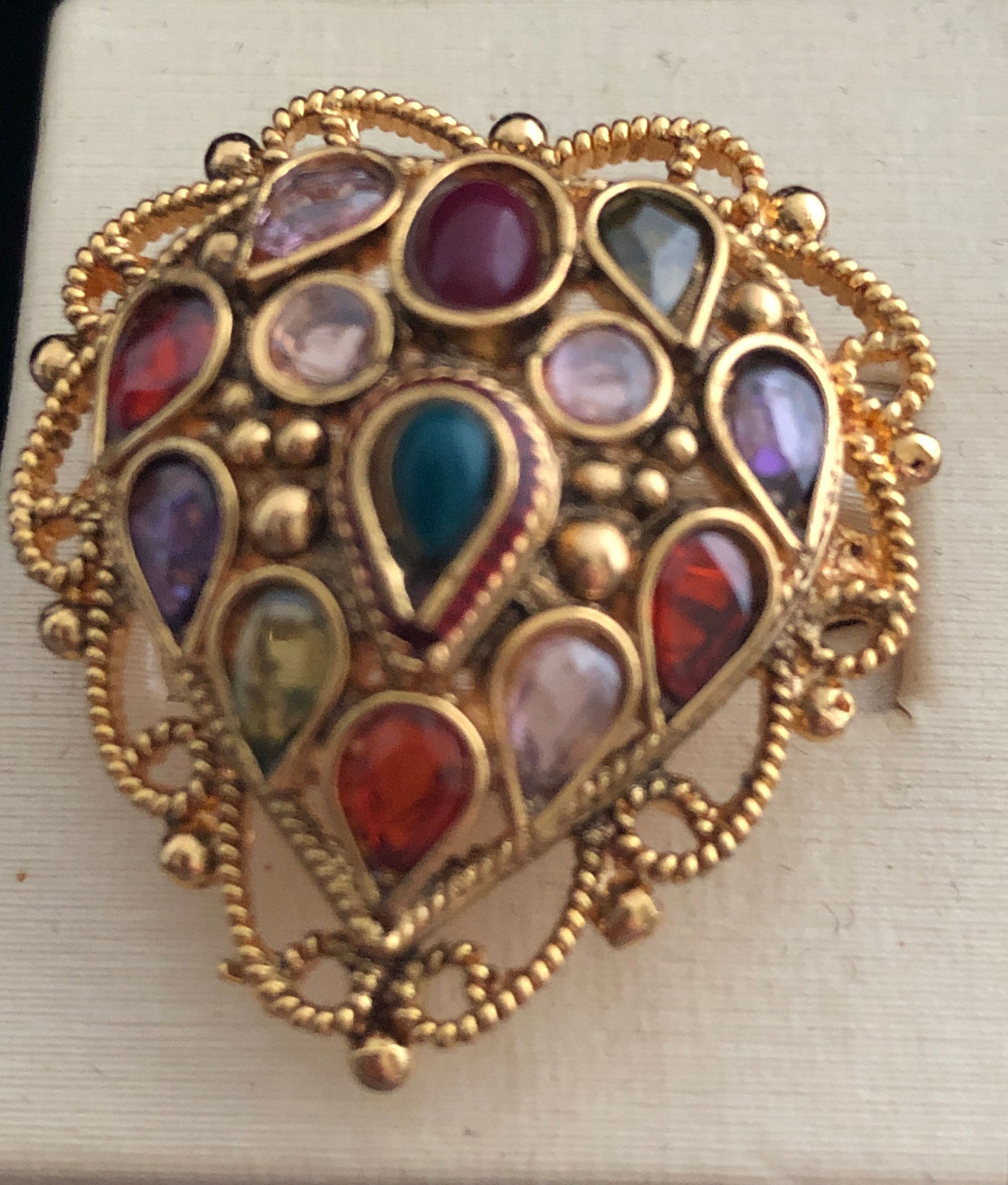 Indian ring in gemstones