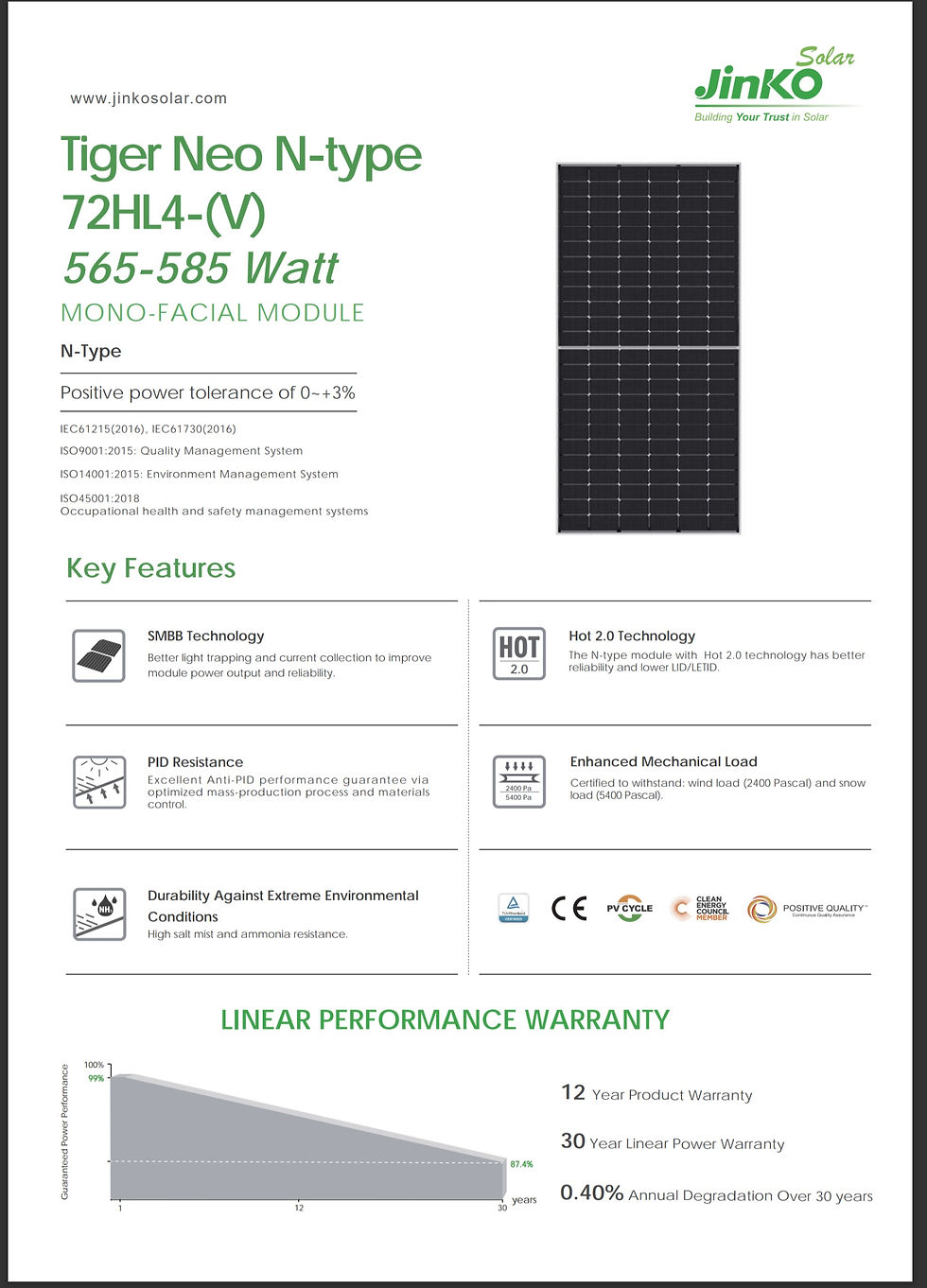 Thumbnail: Tiger Neo N-type 72HL4-(V) 575 Watt [order in bulk]