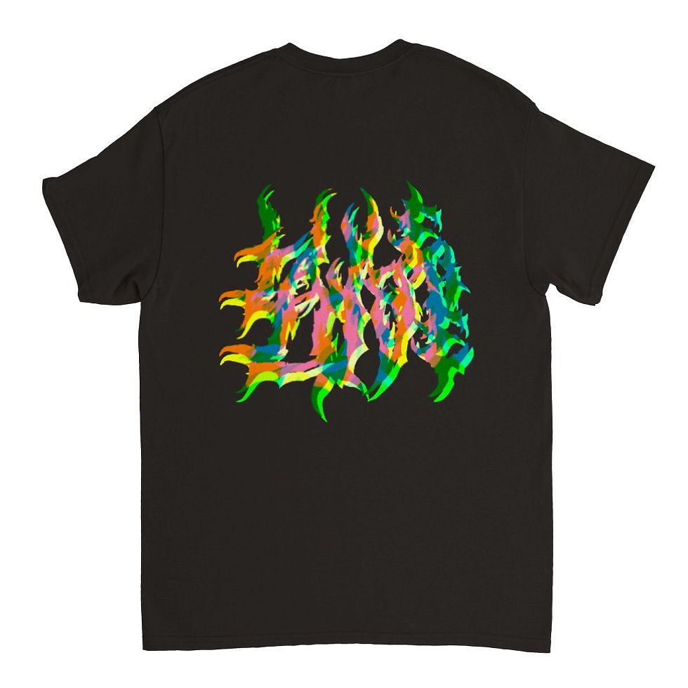 Live Laugh Love Harder 002 Back Design Metal Inspired Tee
