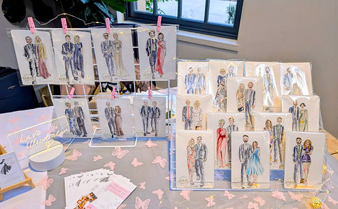 Live wedding illustration, North East