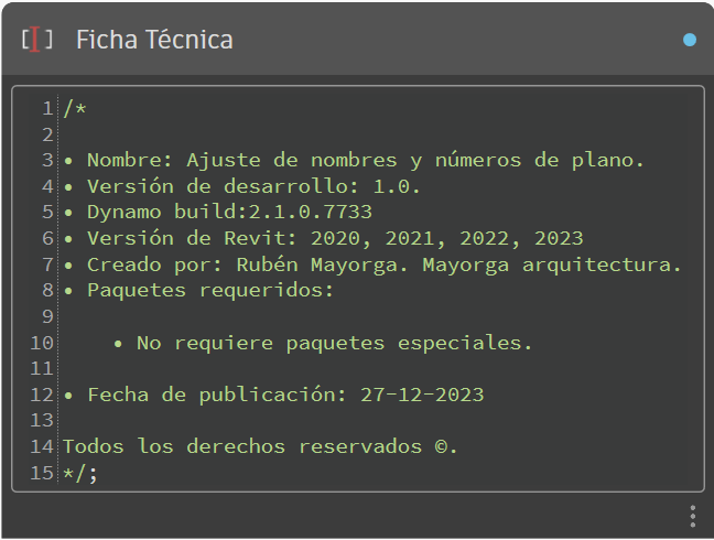 Miniatura: Ajuste de nombres y números de planos