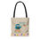 Thumbnail: I Know the Dewey Decimal System by Heart - Owl Design Tote Bag  - Sand