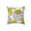 Thumbnail: Yellow-Green with Black Bohemian Design - Square Pillow