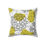 Thumbnail: Yellow-Green with Black Bohemian Design - Square Pillow