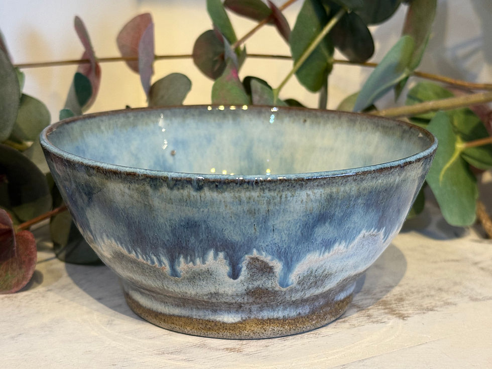 Thumbnail: Fernweh Handmade Ceramic Bowl Sea Blue - Breakfast Bowl, Pasta Bowl