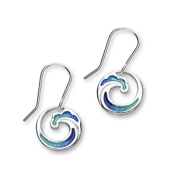 Ortak - Coastal silver drop style earrings 