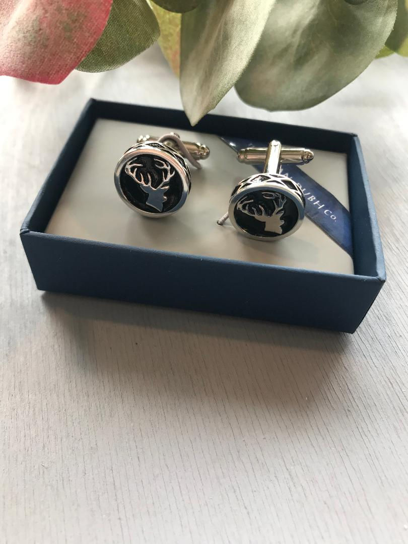 Thumbnail: Stag round cufflinks