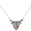 Thumbnail: Sterling silver with rose gold plate Highland cow pendant 