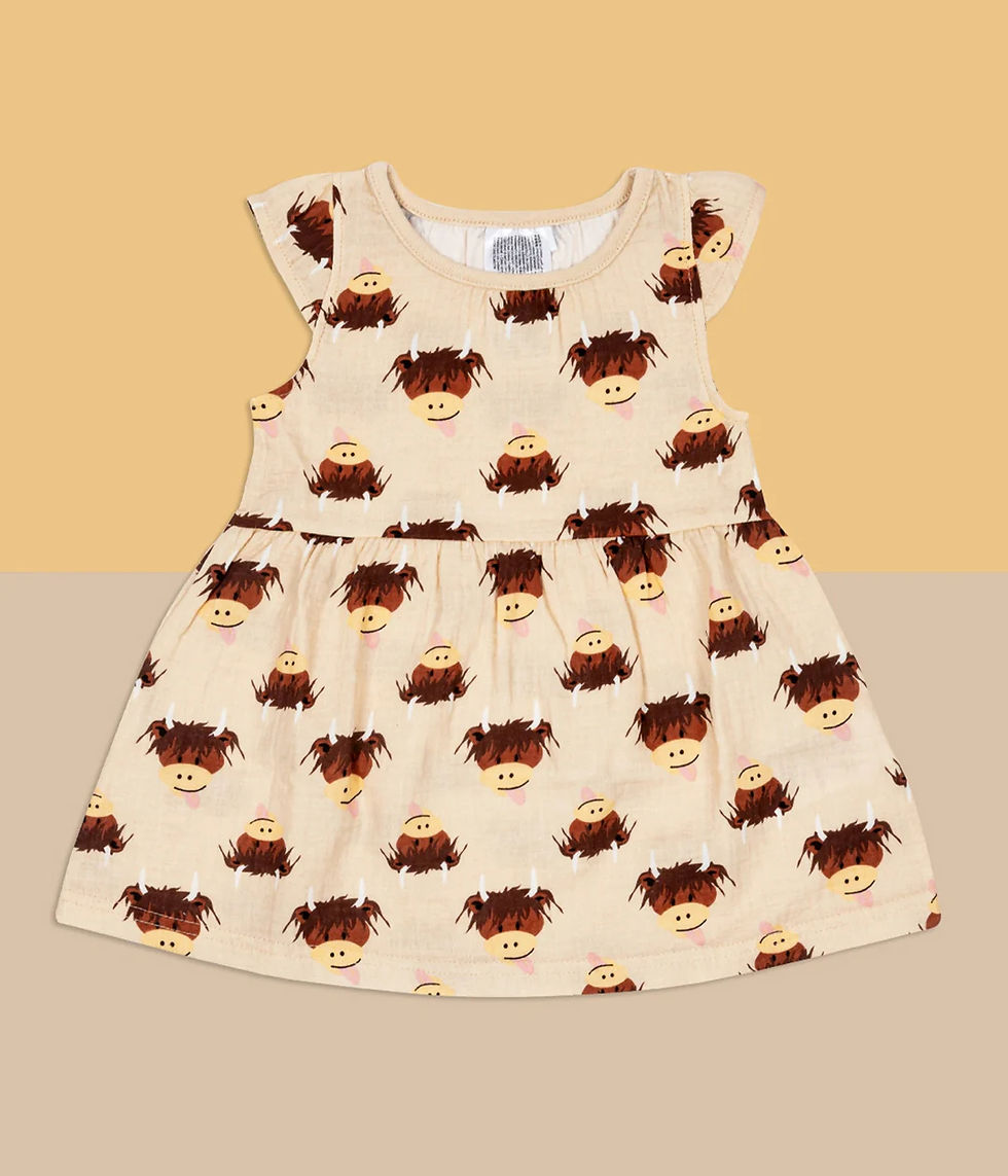 Thumbnail: Highland cow neutral dress