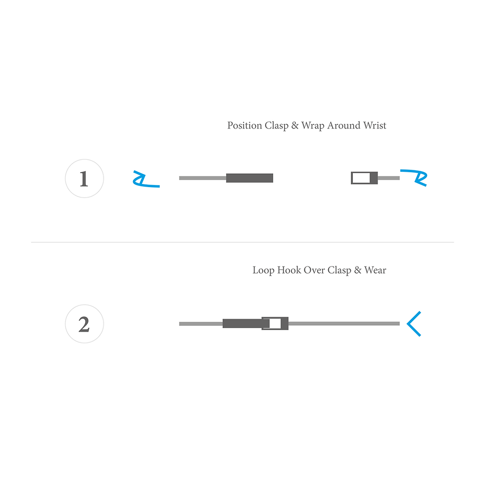 Thumbnail: Shadow Grey Talbot 9ct Yellow Gold and Stingray Leather Bracelet clasp and hook instructions