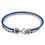 Thumbnail: Azure Blue Moonraker Mast Silver and Round Leather Bracelet