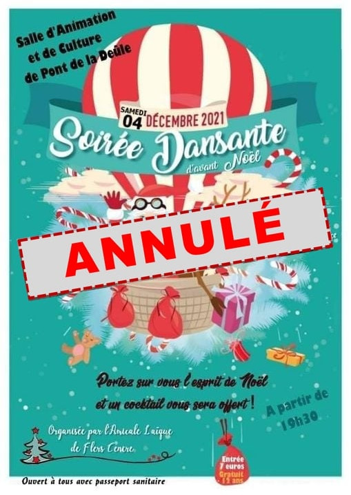 Affiche de la soirée dansante en 2021 à Flers en Escrebieux