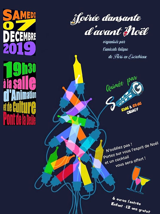 Affiche de la soirée dansante à Flers en Escrebieux en 2019
