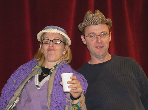 Répétitions de deux membres de la troupe de théâtre