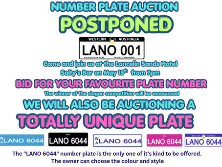 Due to unforeseen circumstances the much anticipated auction will be postponed until next Friday, 15th May at 7pm. We look forward to seeing you then
