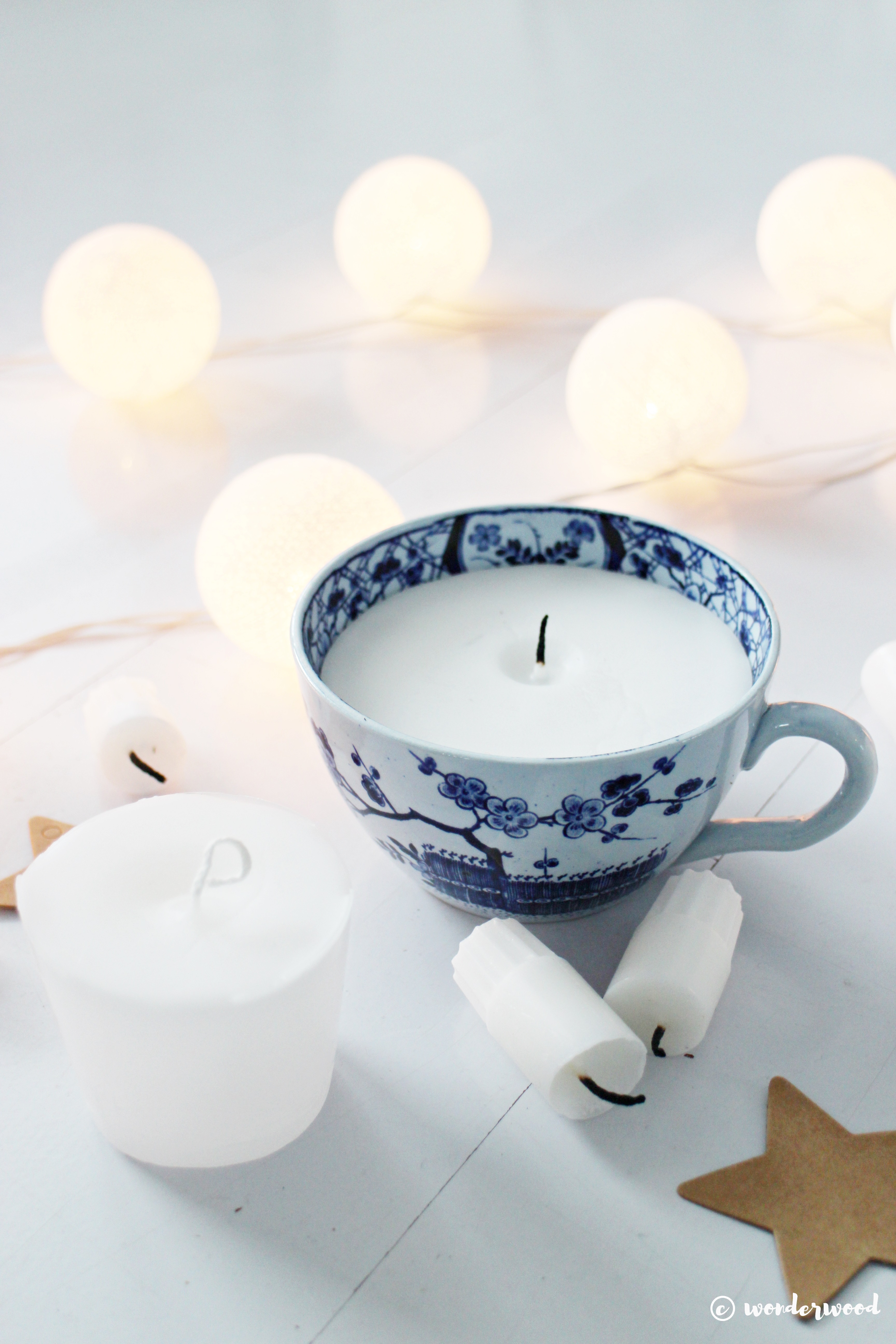 candle in a cup