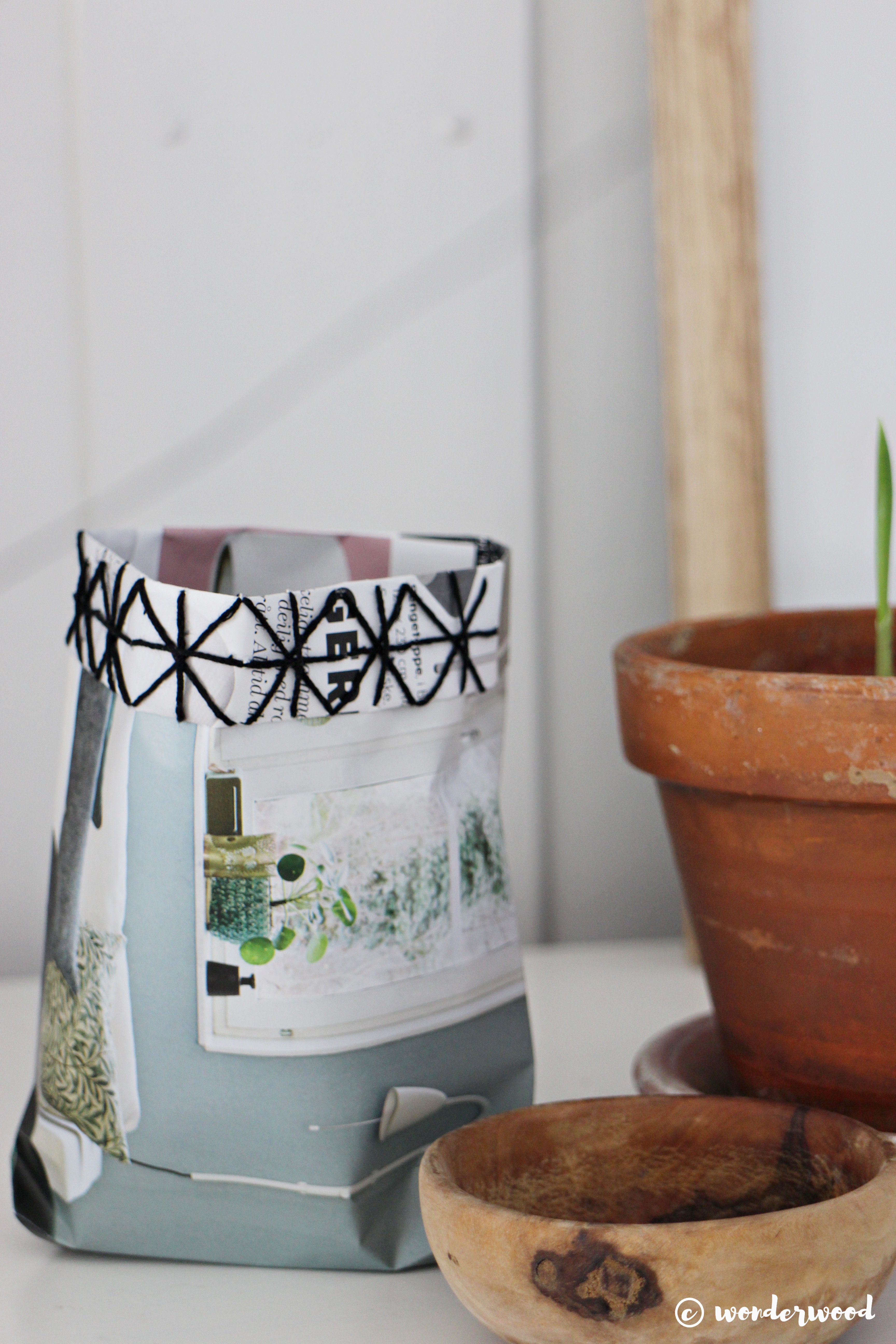 embroidered paper bags