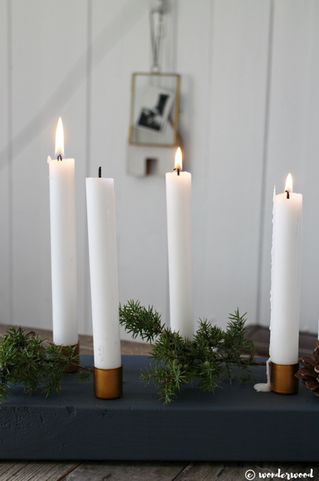 TIPS TIL HJEMMELAGDE JULEGAVER 3: diy lysestake av tre og kobber // HOMEMADE CHRISTMAS GIFT IDEA 3:
