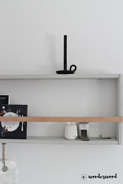 leather strap shelf