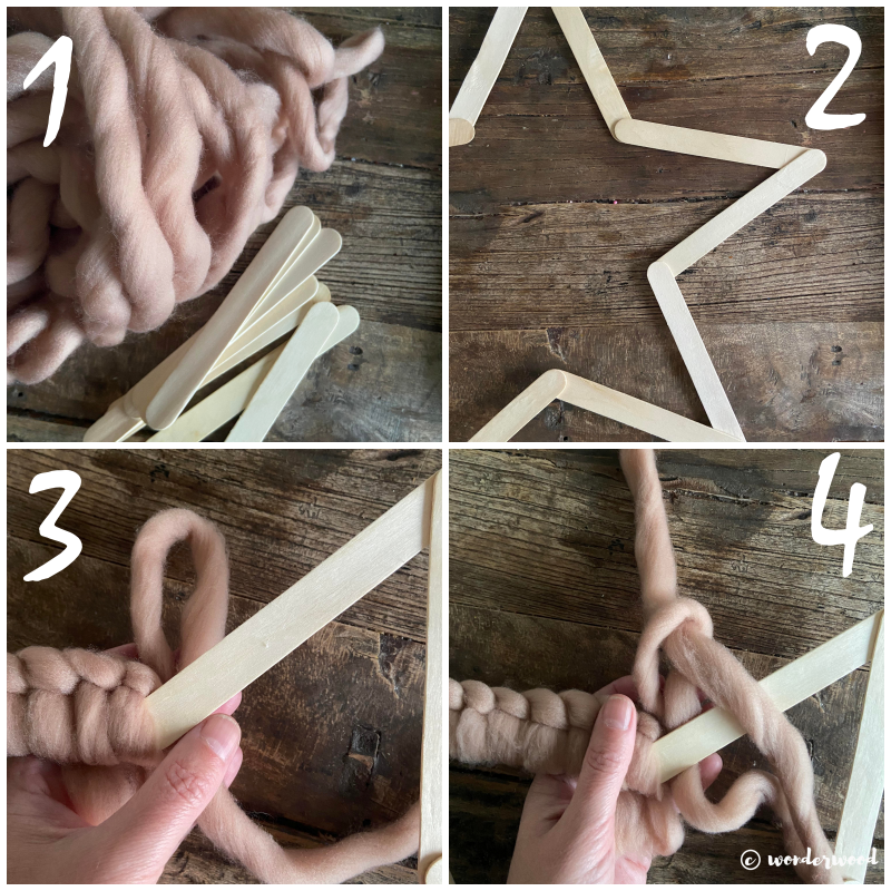 diy flettet stjerne // diy chunky star
