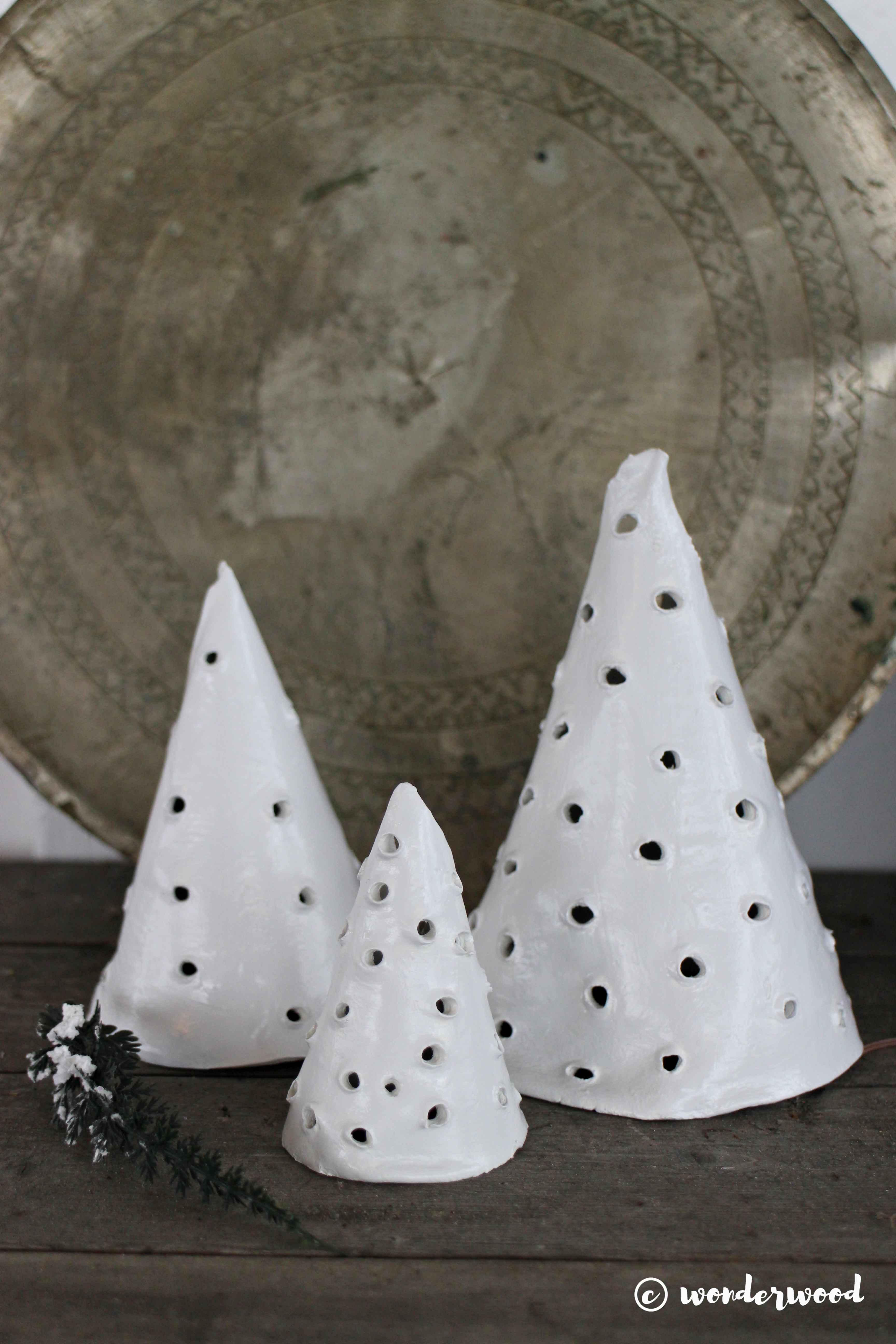 clay christmas trees