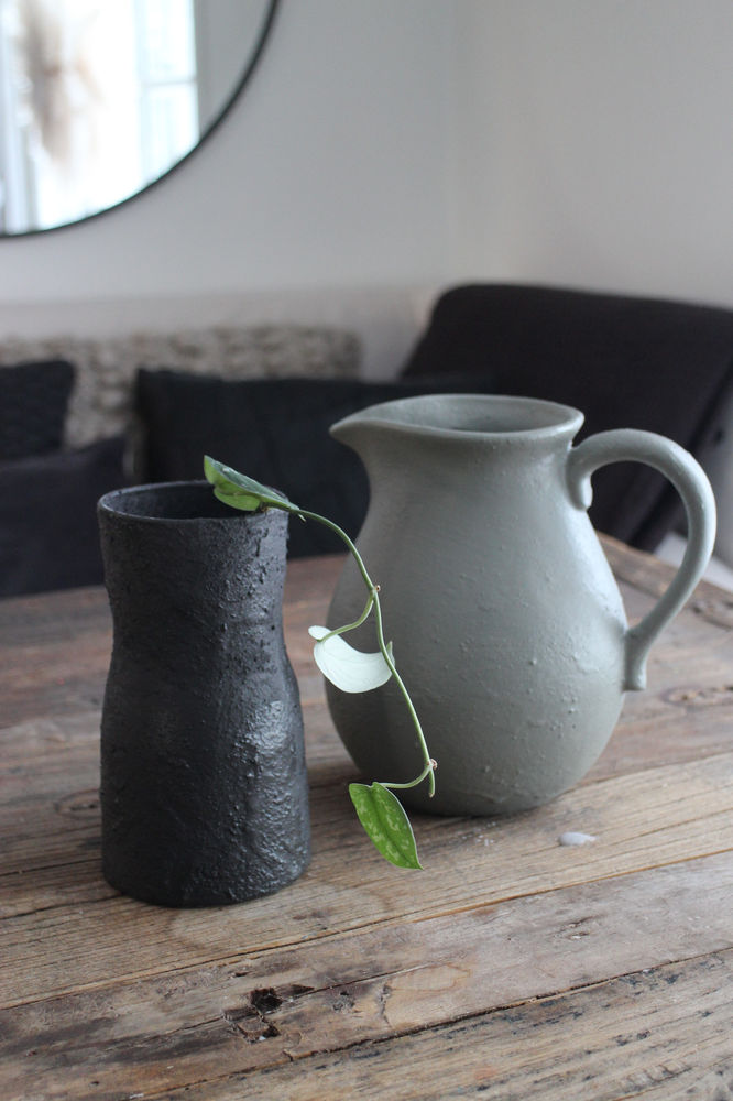 diy keramikk med maling og bakepulver // diy ceramics with paint and