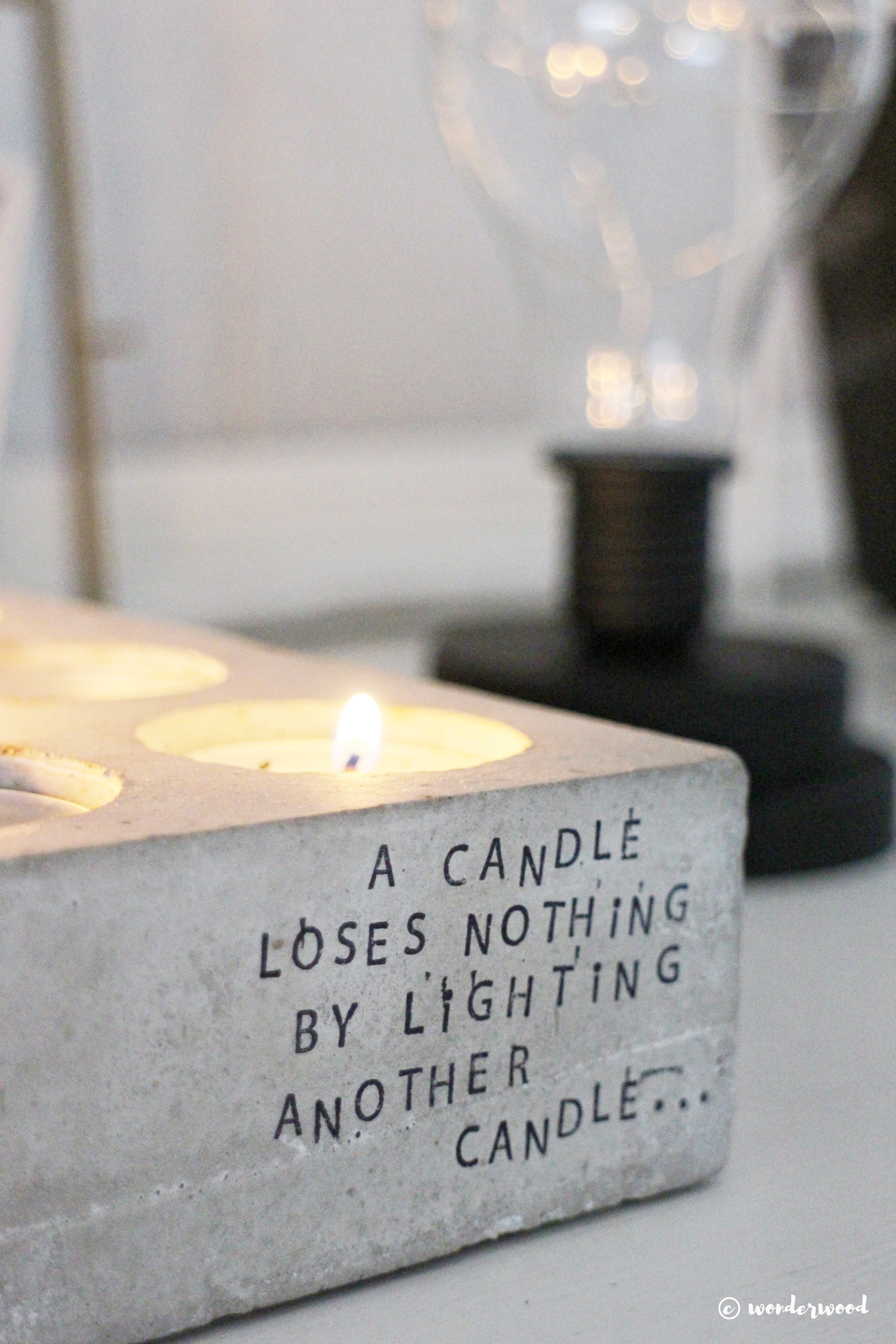 stamped candle holder