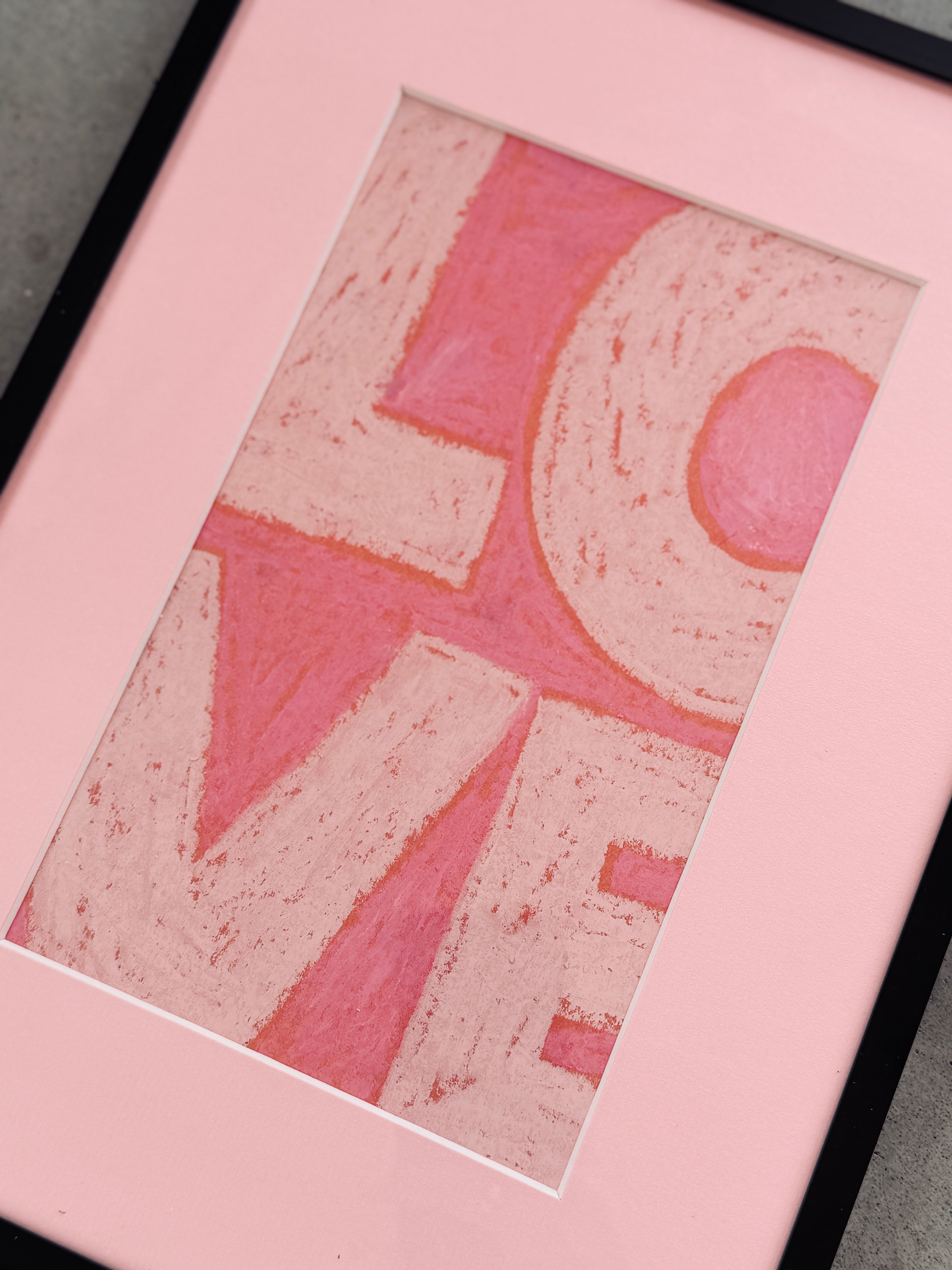 Oil pastel art piece - LOVE