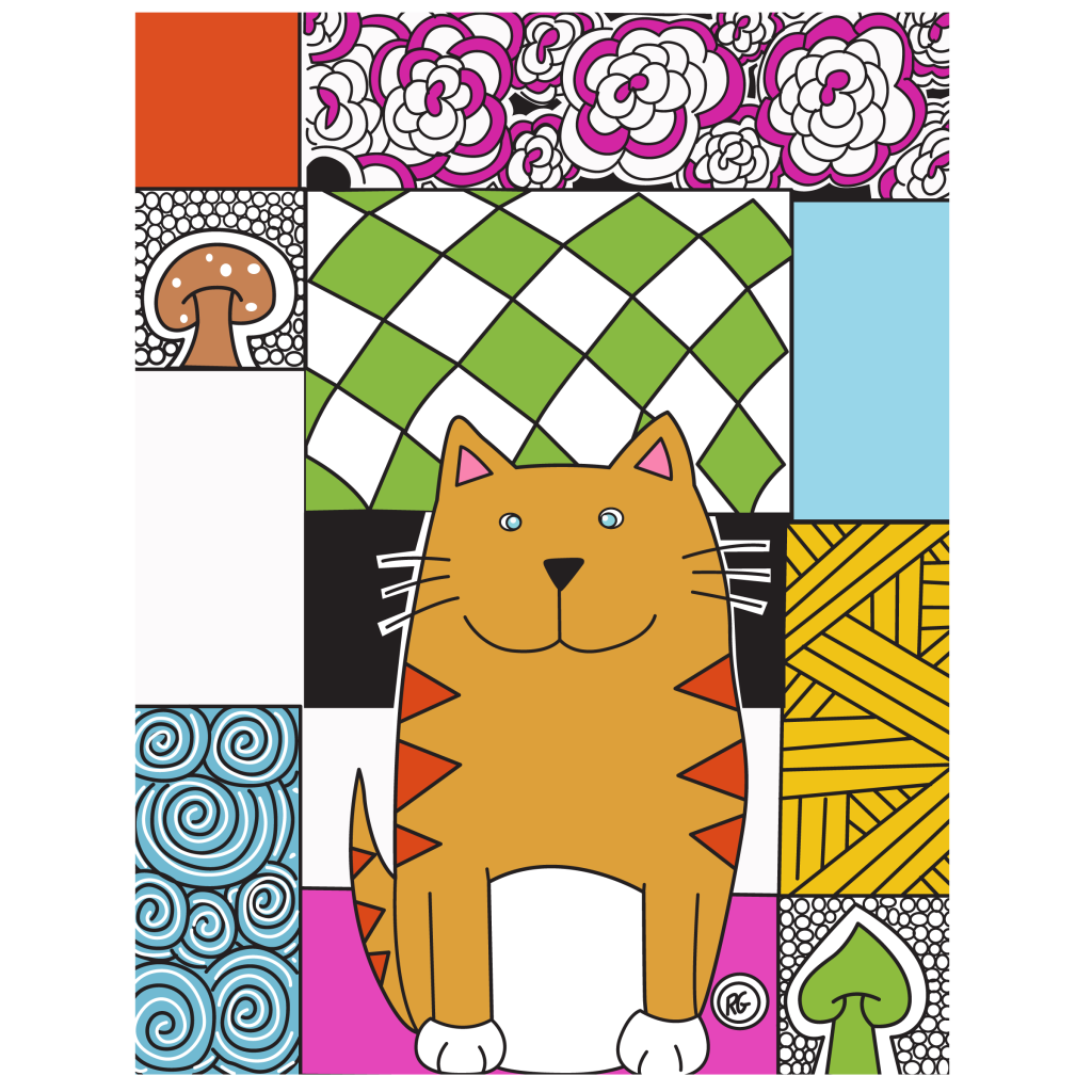 Binky and Bell Pop Art Cat Design